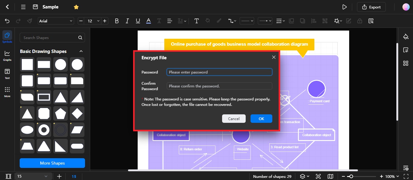 add new password to diagram