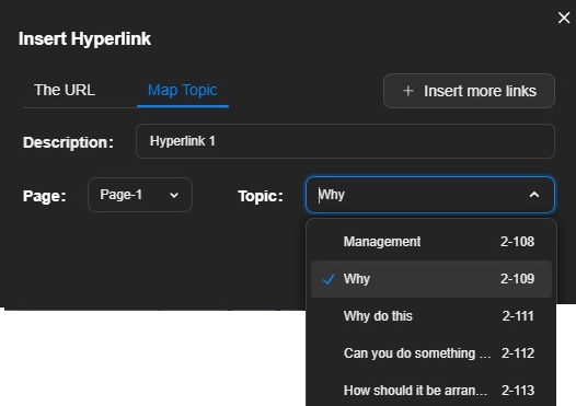 adding hyperlink to map topic