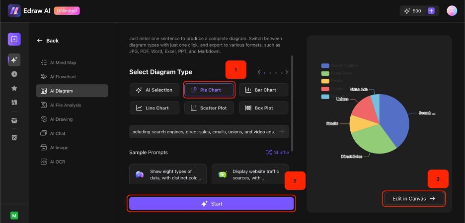 ai pie chart generator