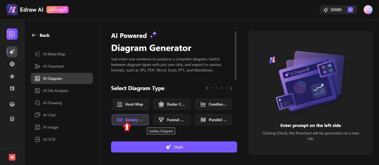 ai sankey diagram generator