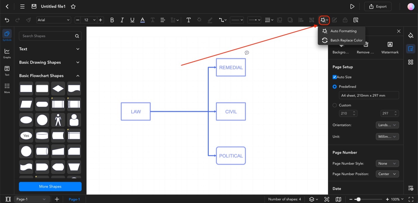 interface auto format