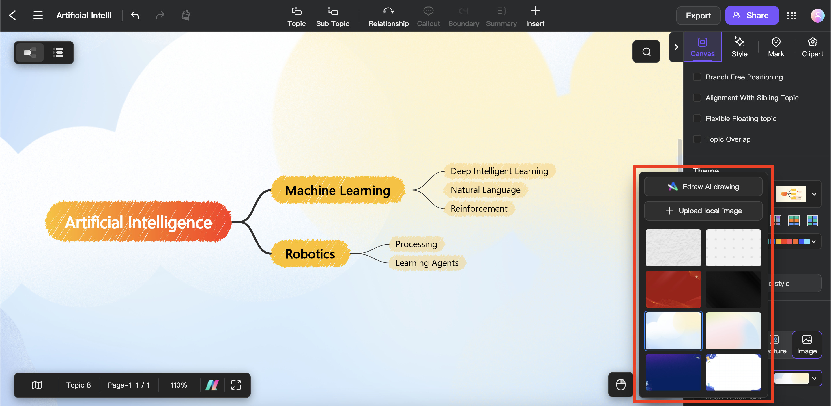 mind map background image