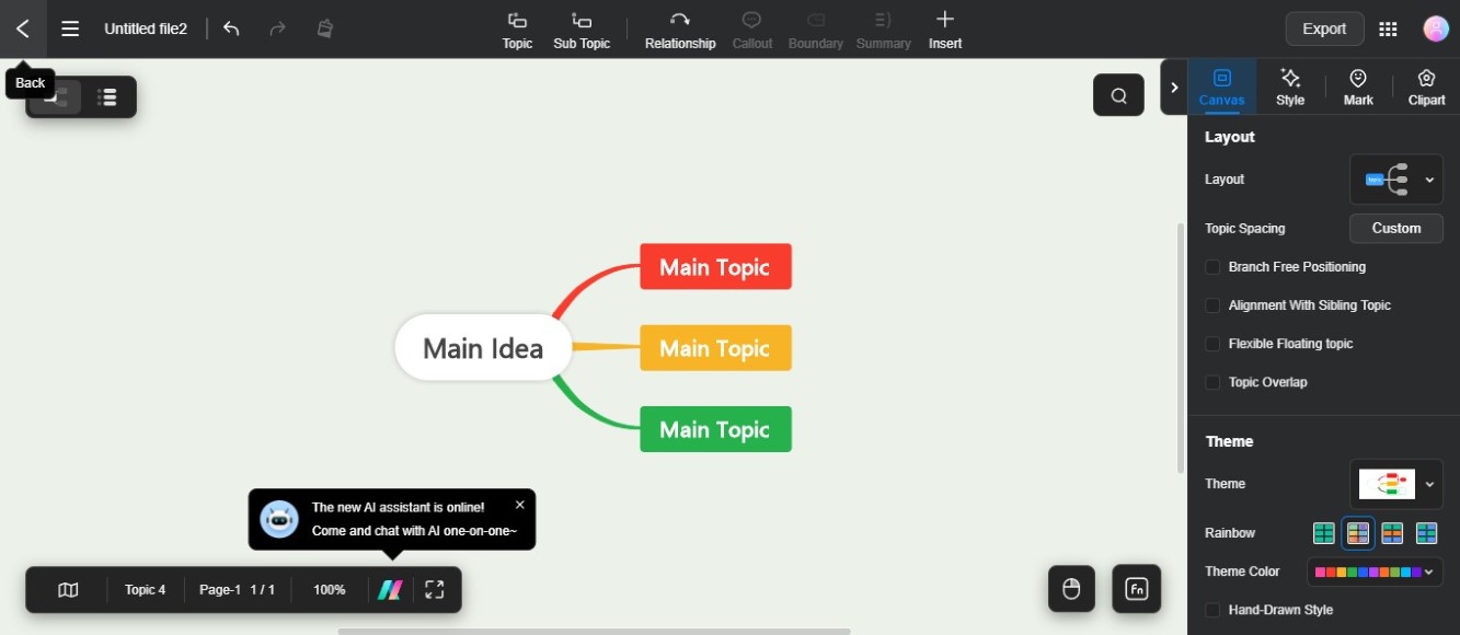 edraw ai editing canvas