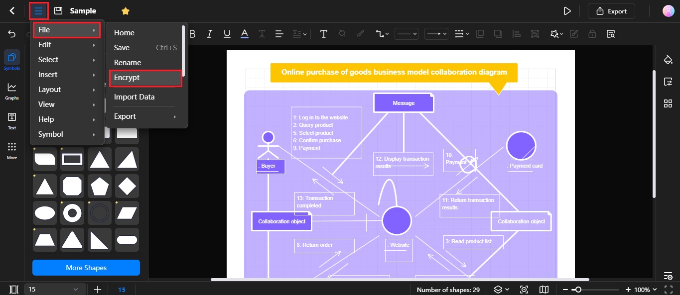 encrypt diagram file