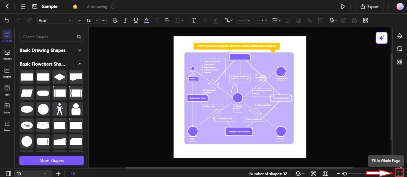 fit to whole page the diagram