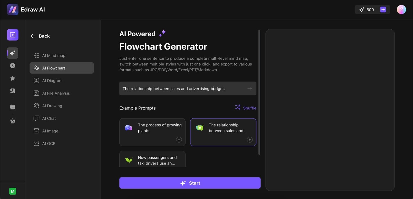 ai powered flowchart generator