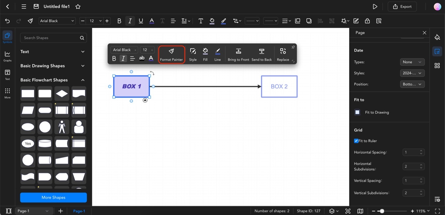 format painter interface