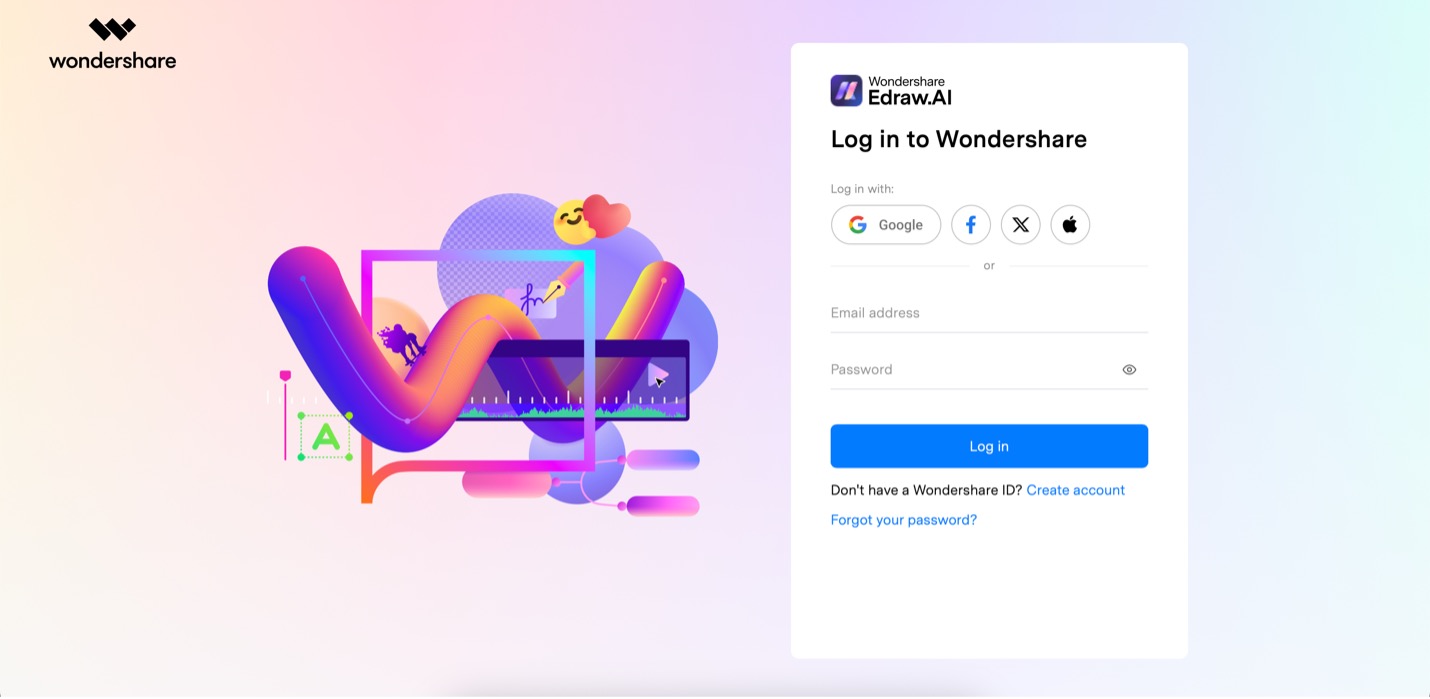 create account wondershare