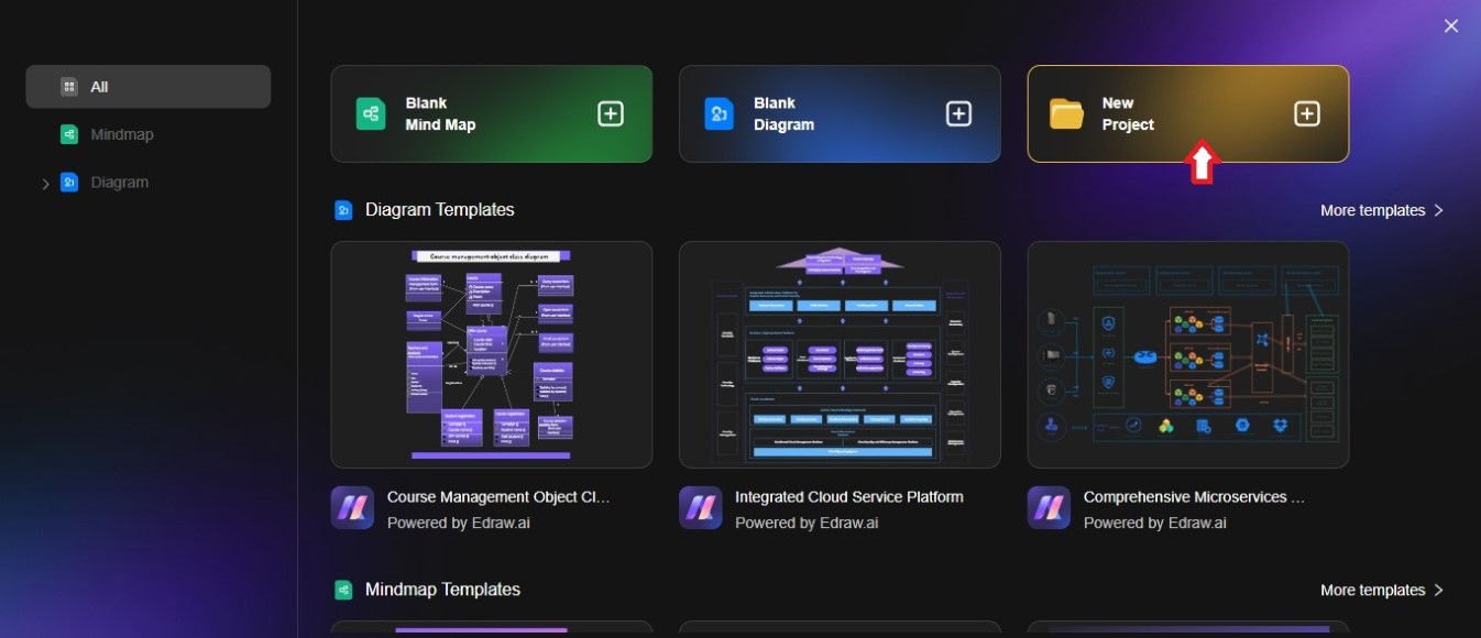 edraw ai app new project