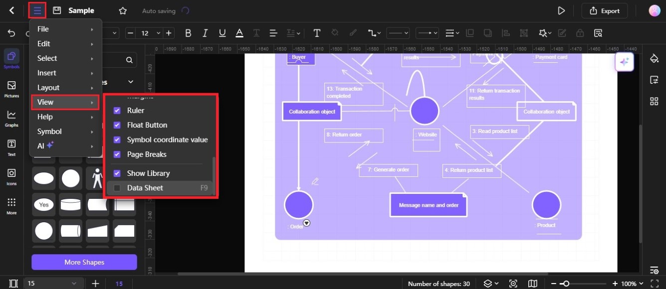 view other settings in diagram