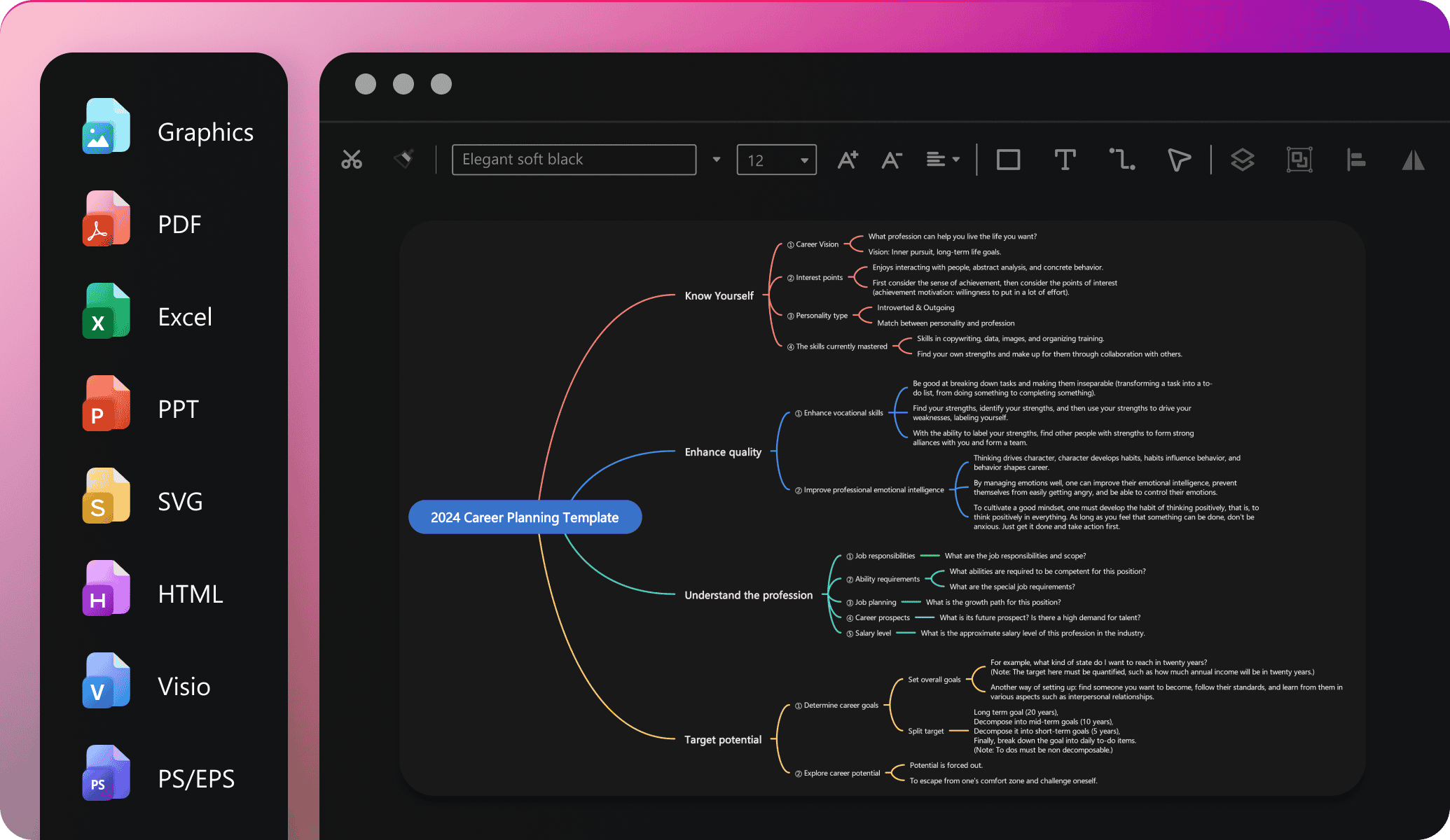 edrawai export options