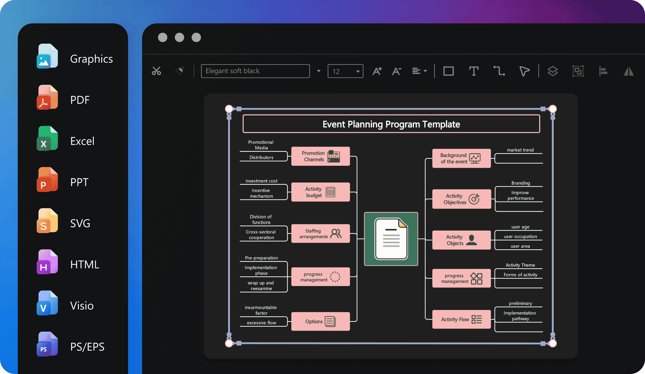 edrawai export options 